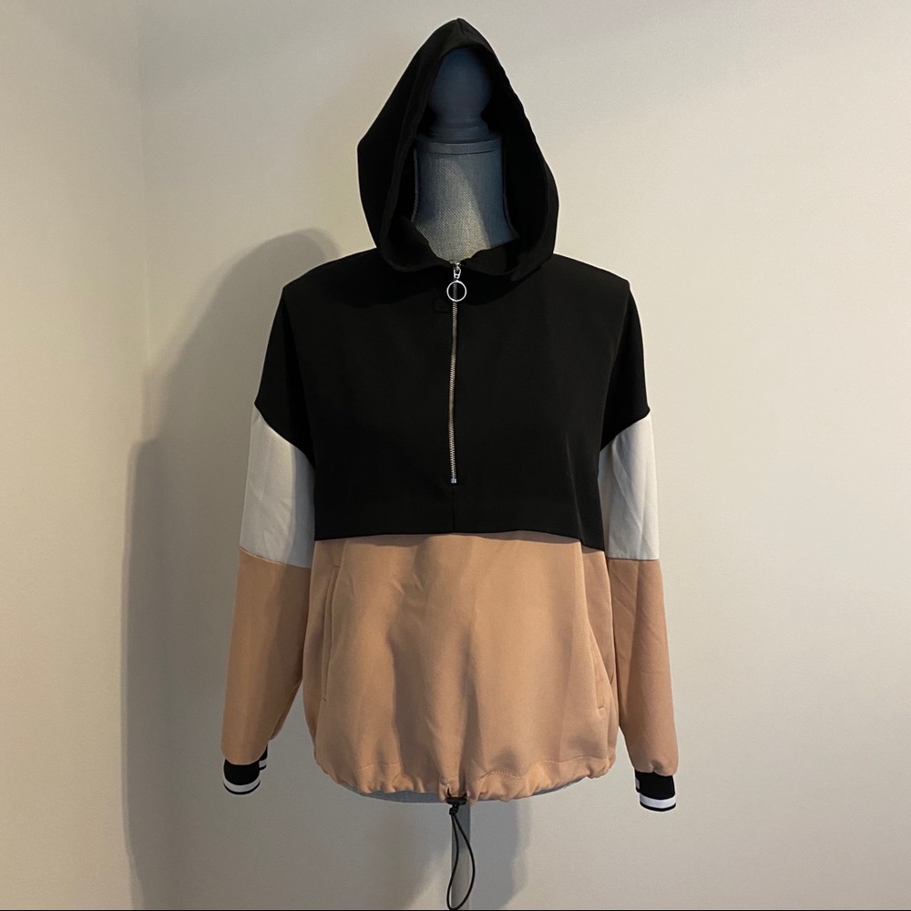 Zara Light Jacket with Hood and 3/4 Zip